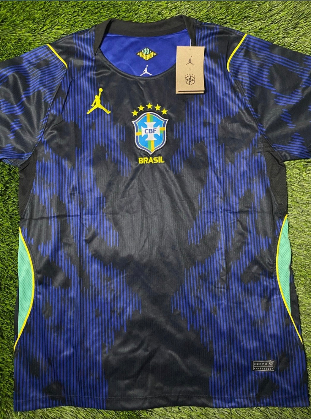 Brazil CBF Soccer Jersey - Black, Blue & Yellow