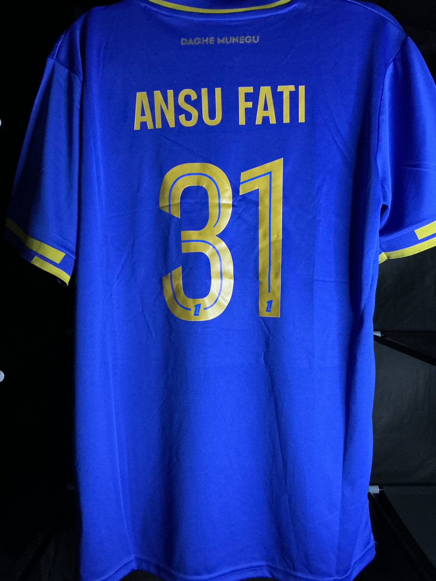 AS Monaco Away Kit Fan Version Ansu Fati #31 Size XL