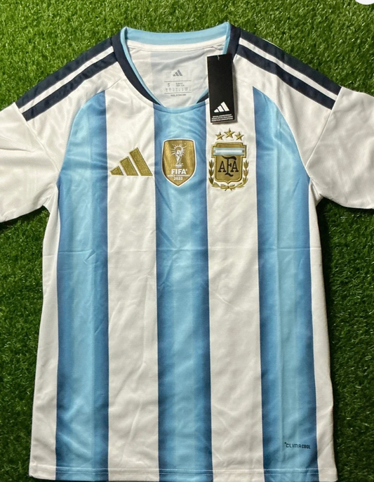 Argentina Home Soccer Jersey Size S - Light Blue & White