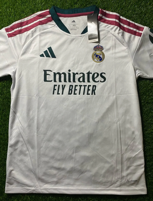 Real Madrid White Emirates Fly Better Jersey Size L Fan Version