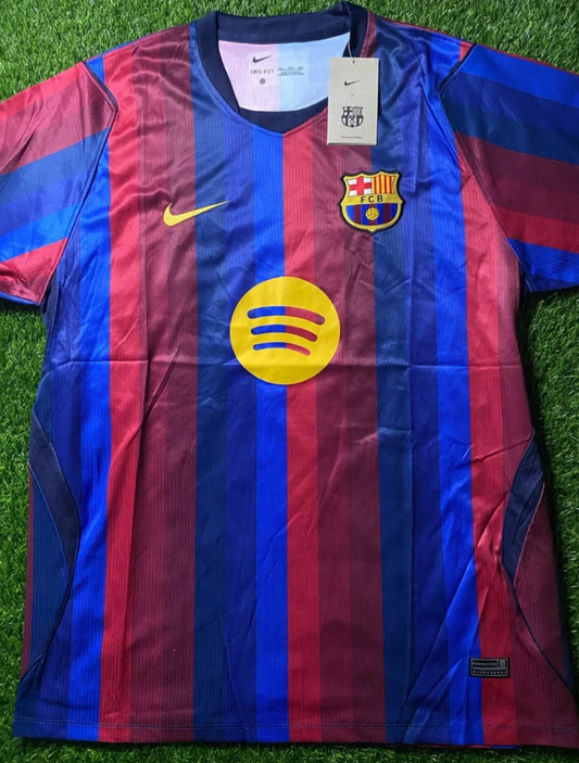 FC Barcelona Striped Soccer Jersey Size 2XL - Red & Blue Fan Version