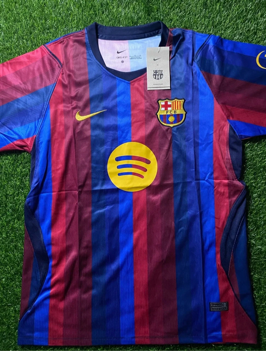 FC Barcelona Home Jersey Size L in Blue, Red & Yellow Fan Version