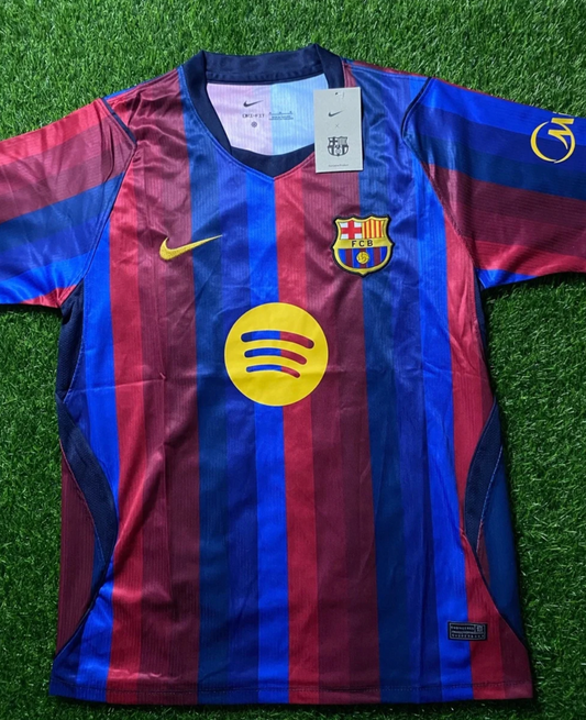 FC Barcelona Home Jersey Size M - Blue & Maroon with Yellow Accents Fan Version