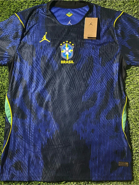 Brazil Player Version Football Jersey Size L Slim Fit